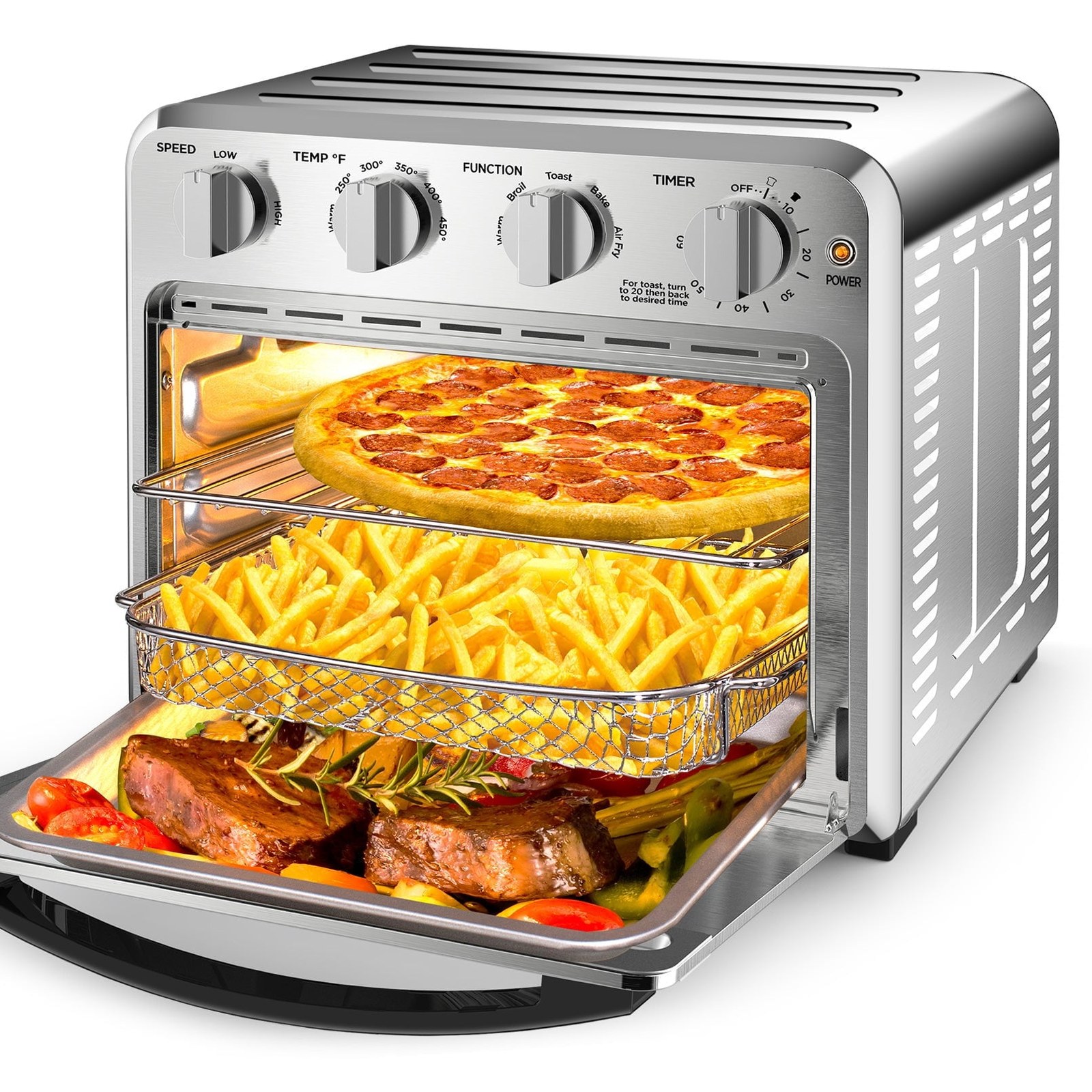 16qt air fryer toaster oven combo 4 slice convection with warm broil toast bake and air fry oil free accessories 2325fd 00.jpg