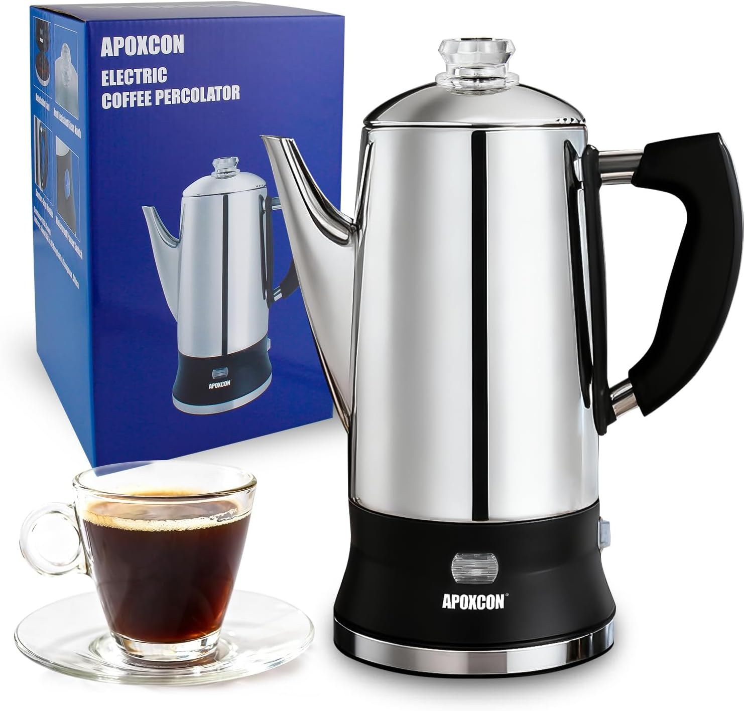 apoxcon stainless steel electric coffee percolator 12 cup with glass knob automatic keep warm and cordless serve 183684 00.jpg