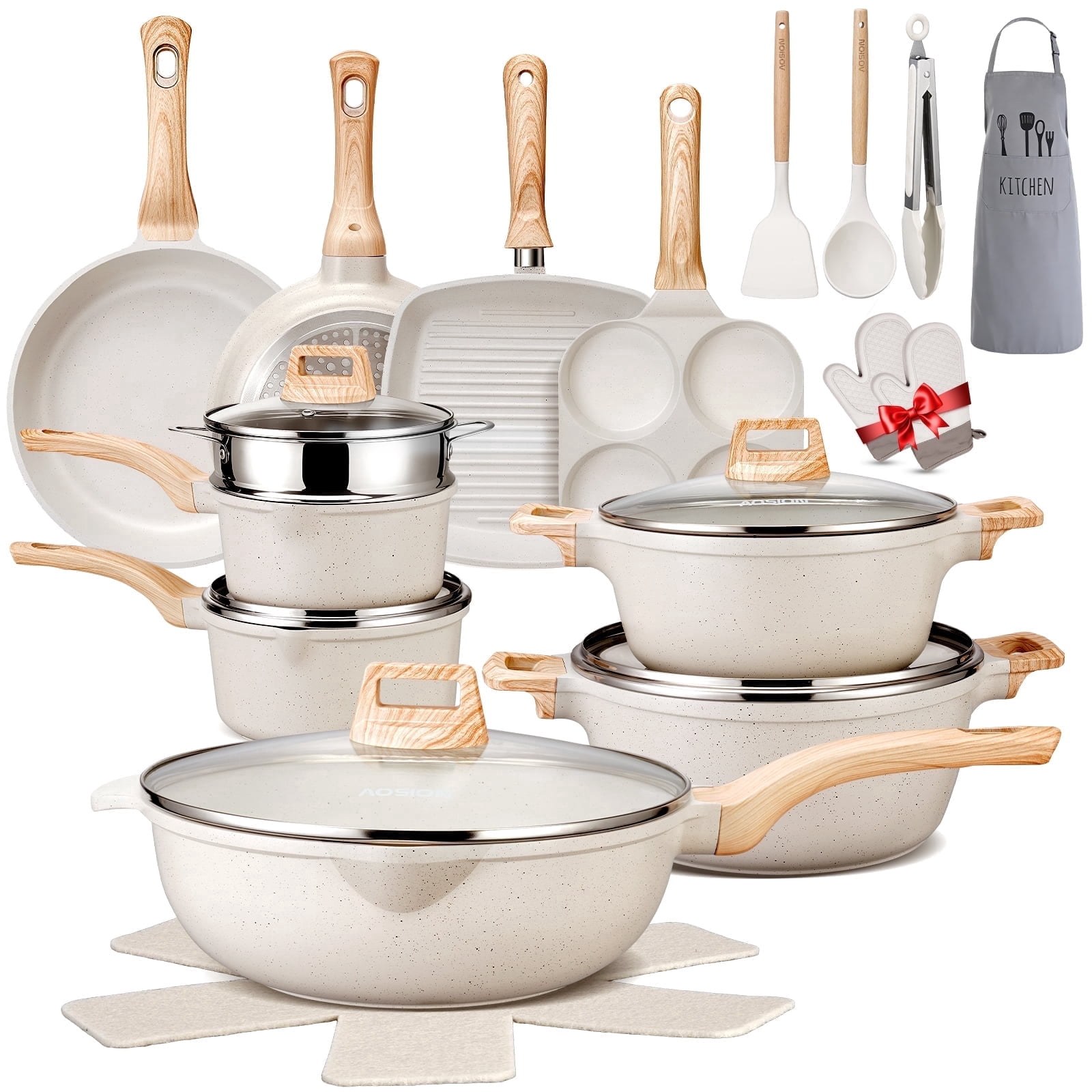 arc 27 piece nonstick ceramic pots and pans set with gloves apron silicone tools and pot protectors oven and dishwasher a0da20 00.jpg