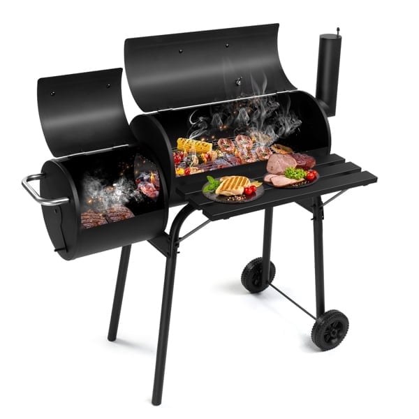 bitiwend charcoal grill and offset smoker with side table and 2 zone area 314884 00.jpg