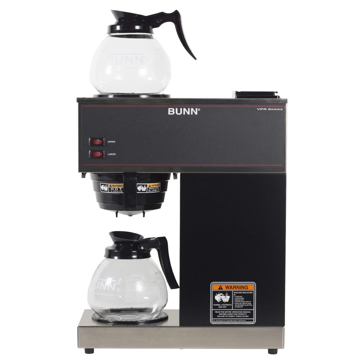 bunn vpr 2gd 33200 0015 12 cup pourover commercial coffee brewer with upper and lower warmers and two glass decanters b71b10 01.jpg
