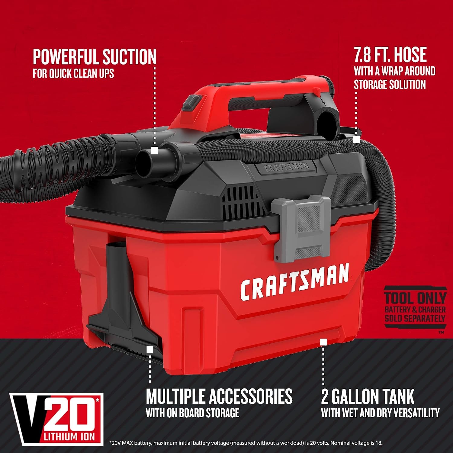 craftsman cmcv002b 20v max 2 gallon wet dry vac tool only 69b243 01.jpg