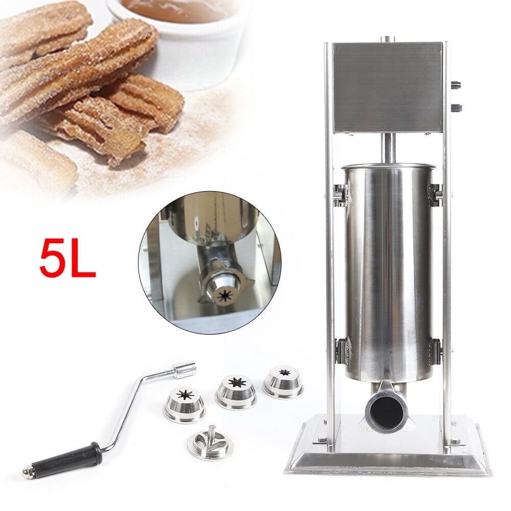 denest heavy duty 5l commercial stainless steel manual churro maker with 4 nozzles 363066 01.jpg
