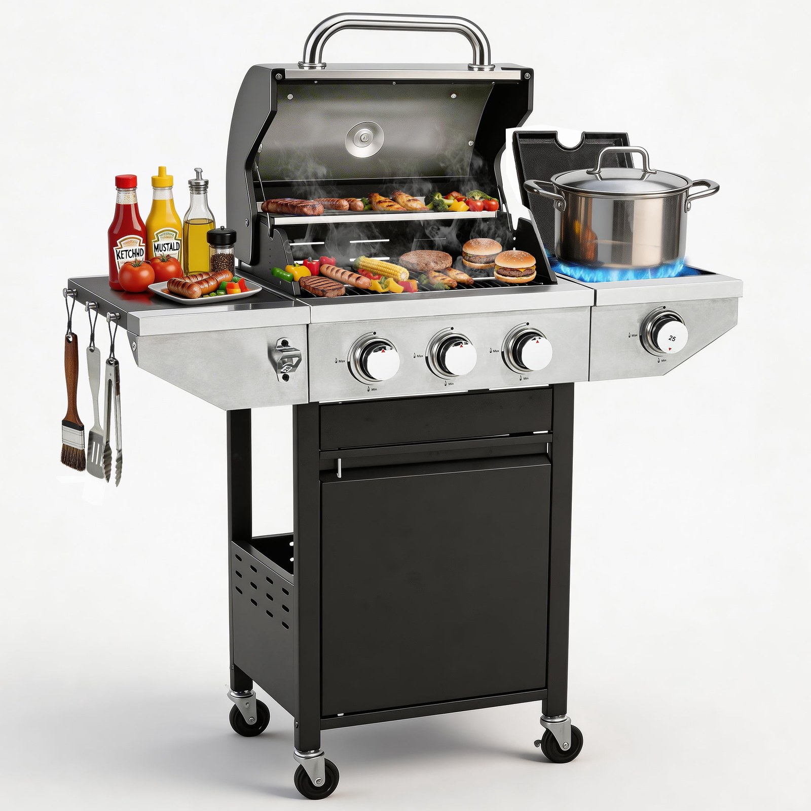 enyopro 3 burner propane gas grill 37000 btu stainless steel with side burner side table and thermometer d8220f 00.jpg
