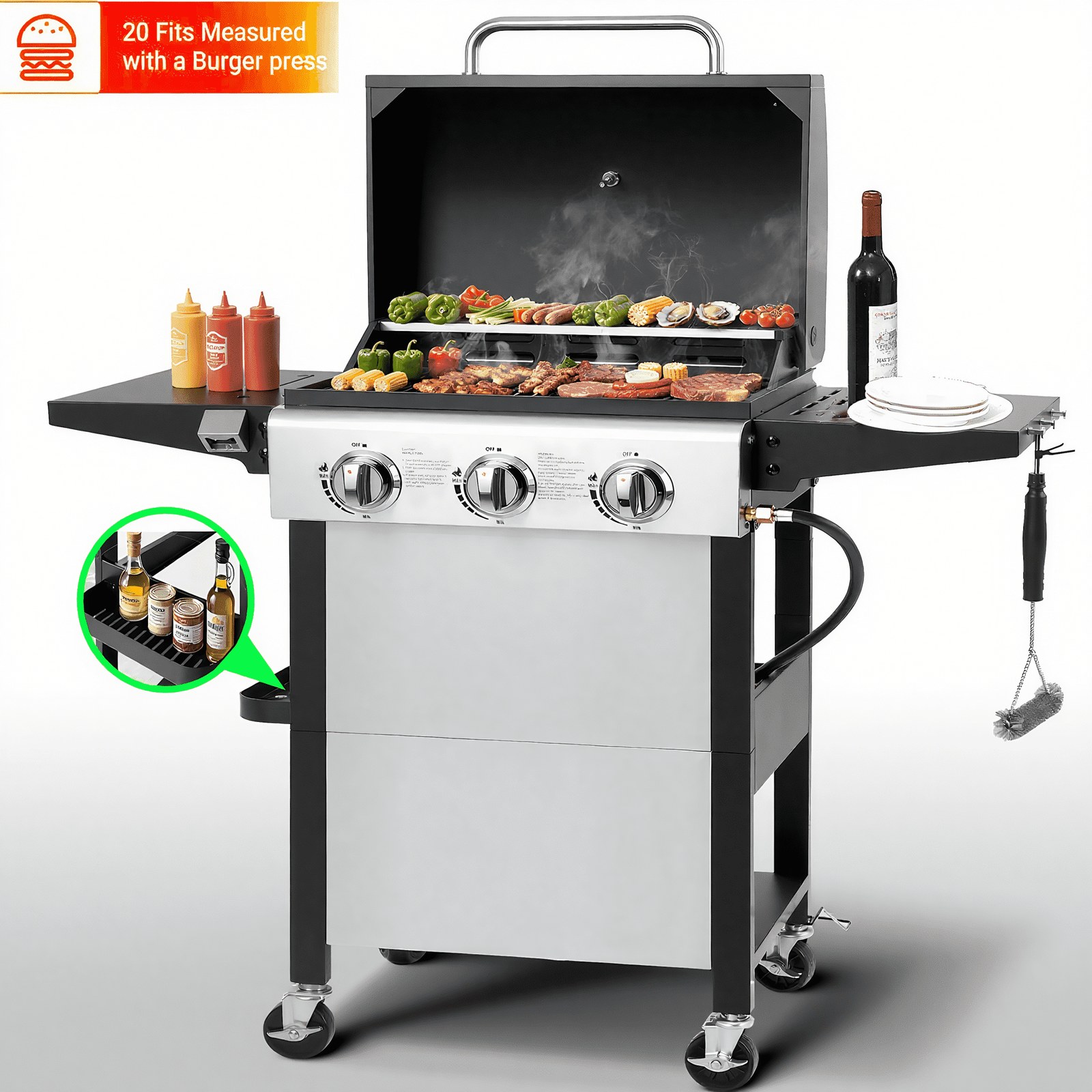 enyopro yardmaster 3 burner 30 000 btu propane gas grill stainless steel with side table grates and warming rack 0f6d6f 00.jpg