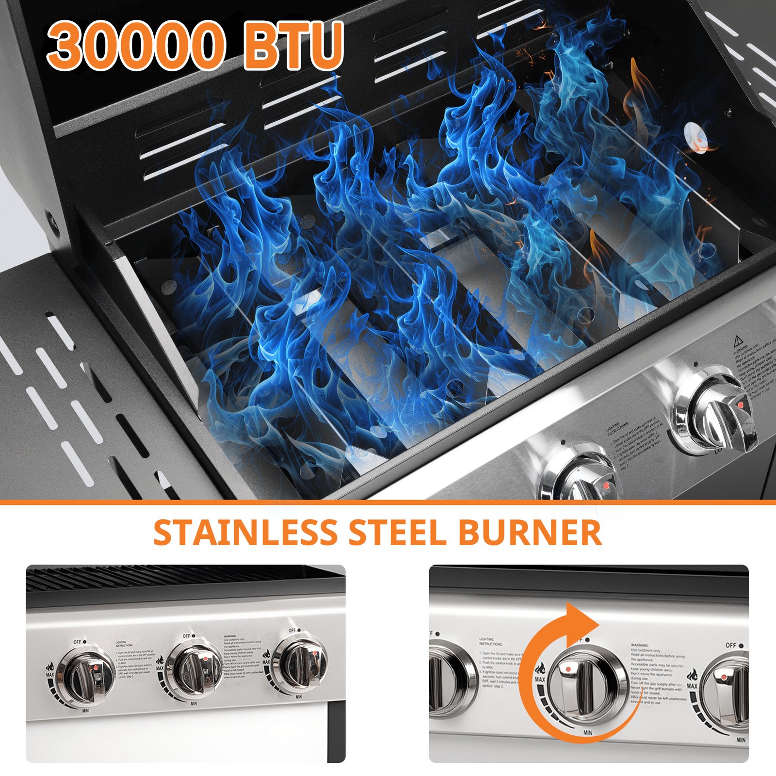 enyopro yardmaster 3 burner 30 000 btu propane gas grill stainless steel with side table grates and warming rack 0f6d6f 01.jpg