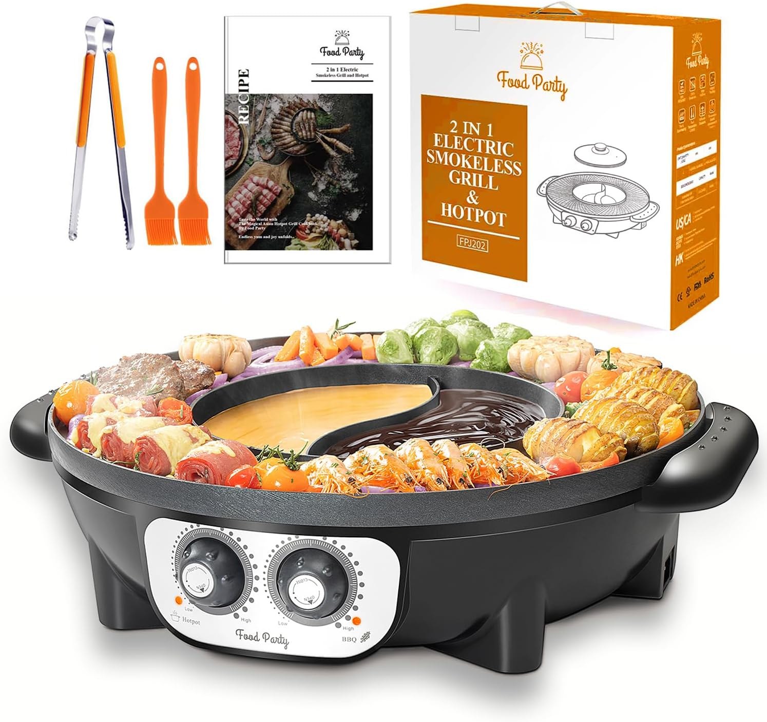 food party 2 in 1 smokeless electric grill and hot pot combo korean bbq 110v 1700w 87c21c 00.jpg