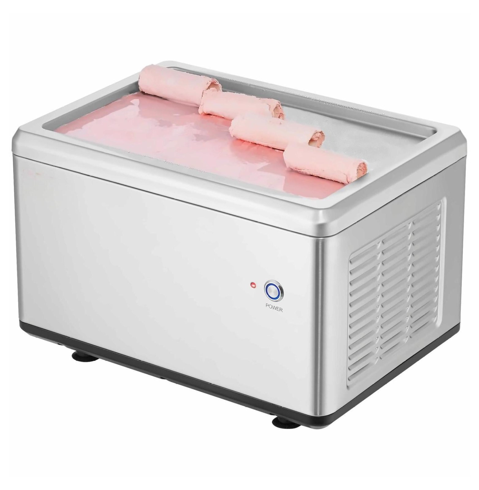 fried ice cream roll machine with 12 6 stainless steel pan compressor and 2 scrapers 192a2a 00.jpg