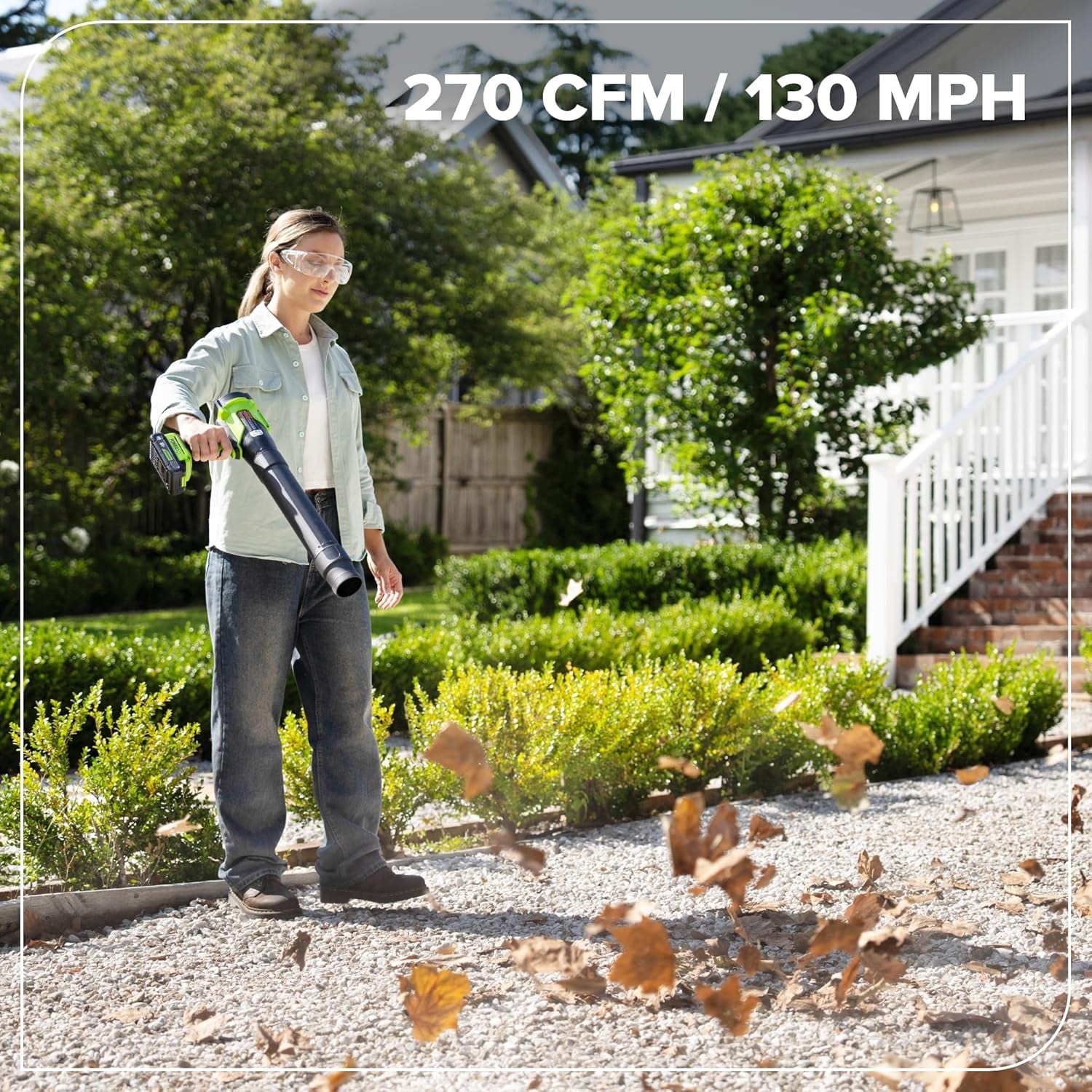 greenworks 24v brushless compact leaf blower 130 mph 270 cfm with 3 0ah usb c battery and gan charger 179cba 01.jpg
