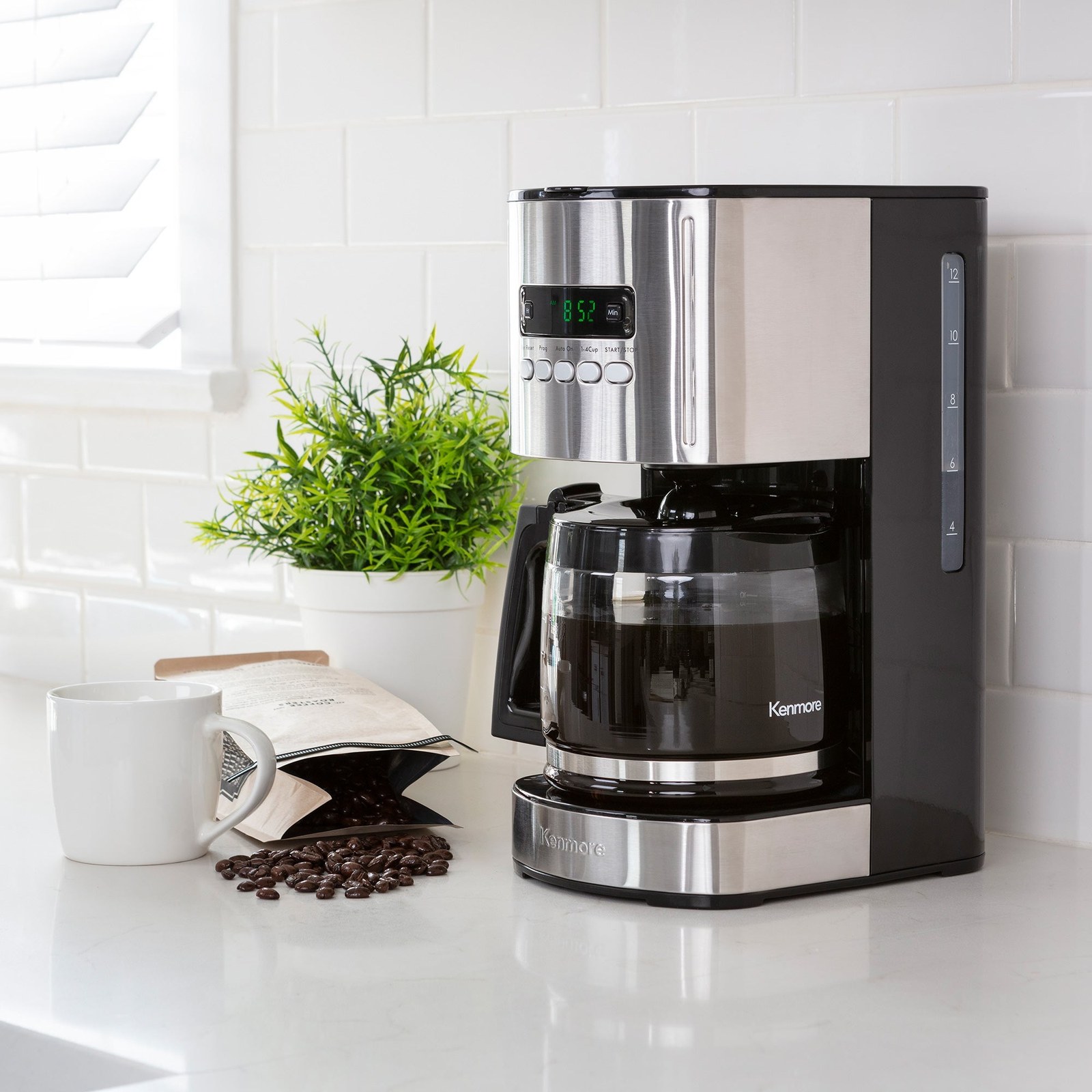 kenmore 12 cup programmable drip coffee maker with aroma control black and stainless steel glass carafe reusable filter 3b2d39 01.jpg