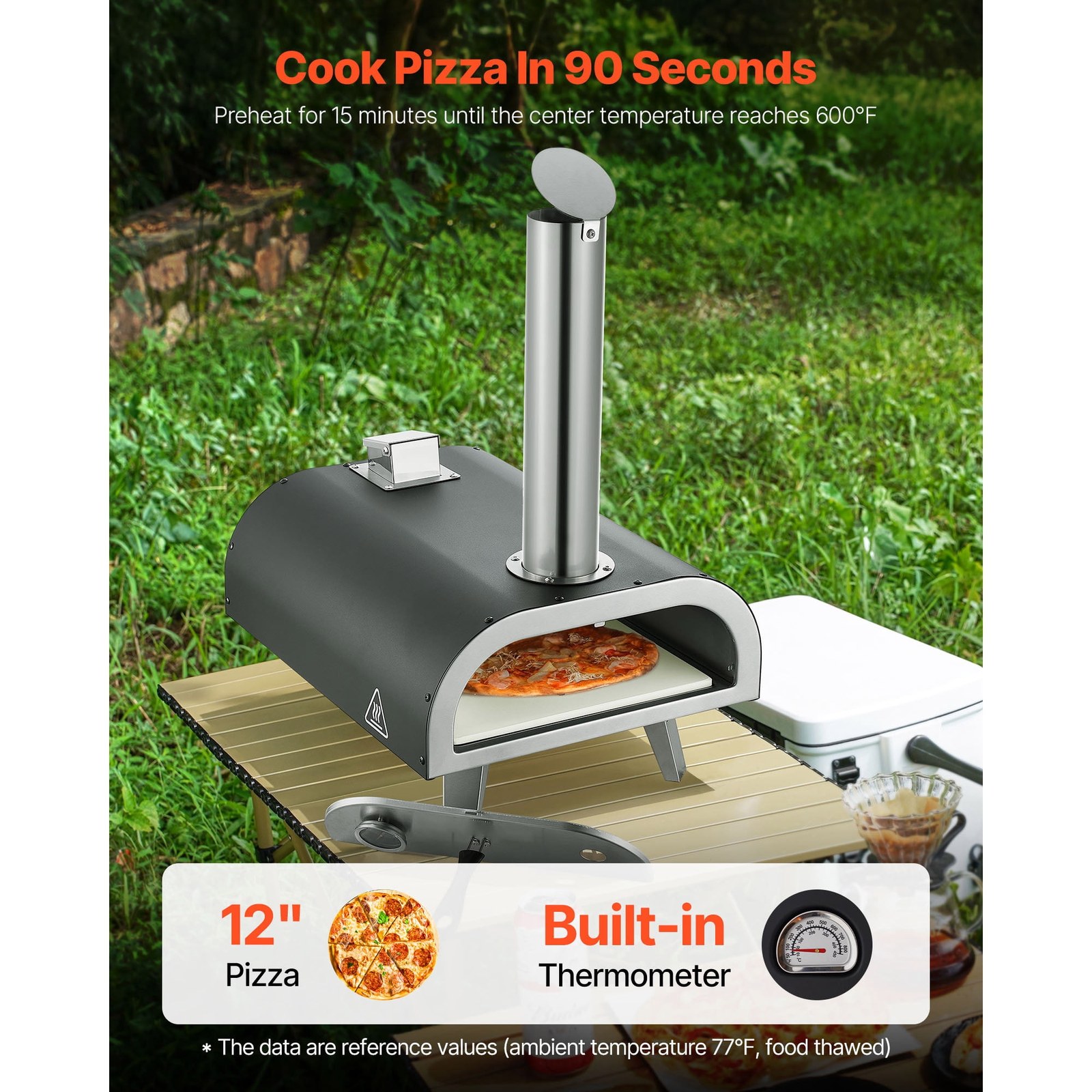 kffkff 12 inch wood fired outdoor pizza oven with thermometer pizza stone carrying bag and shovel black 53d13d 01.jpg