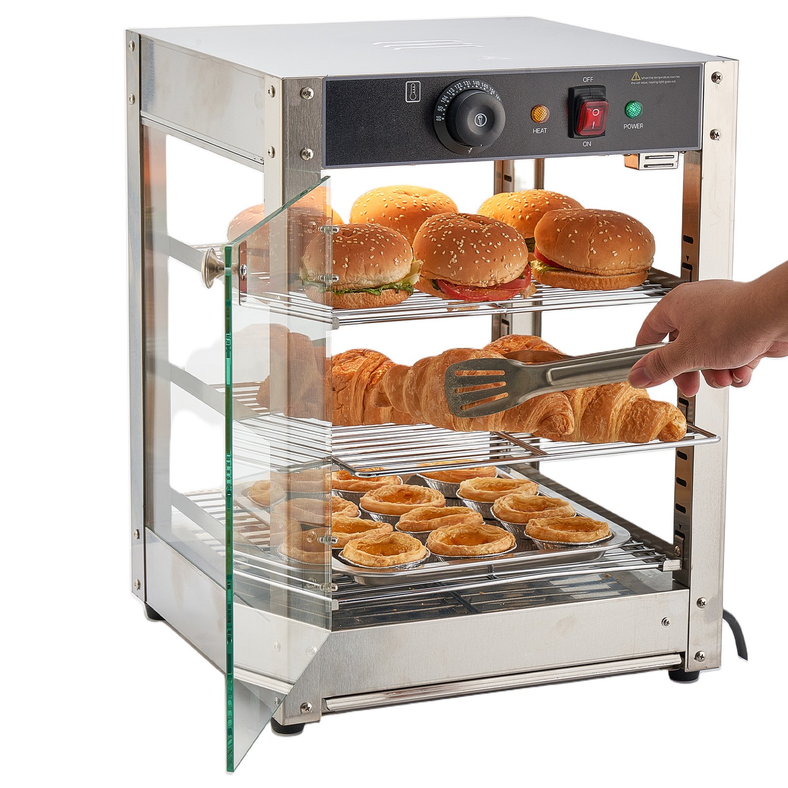 kffkff 3 tier commercial food warmer display 800w with led lighting adjustable shelves stainless steel 86 f 185 f air a7a7f6 00.jpg