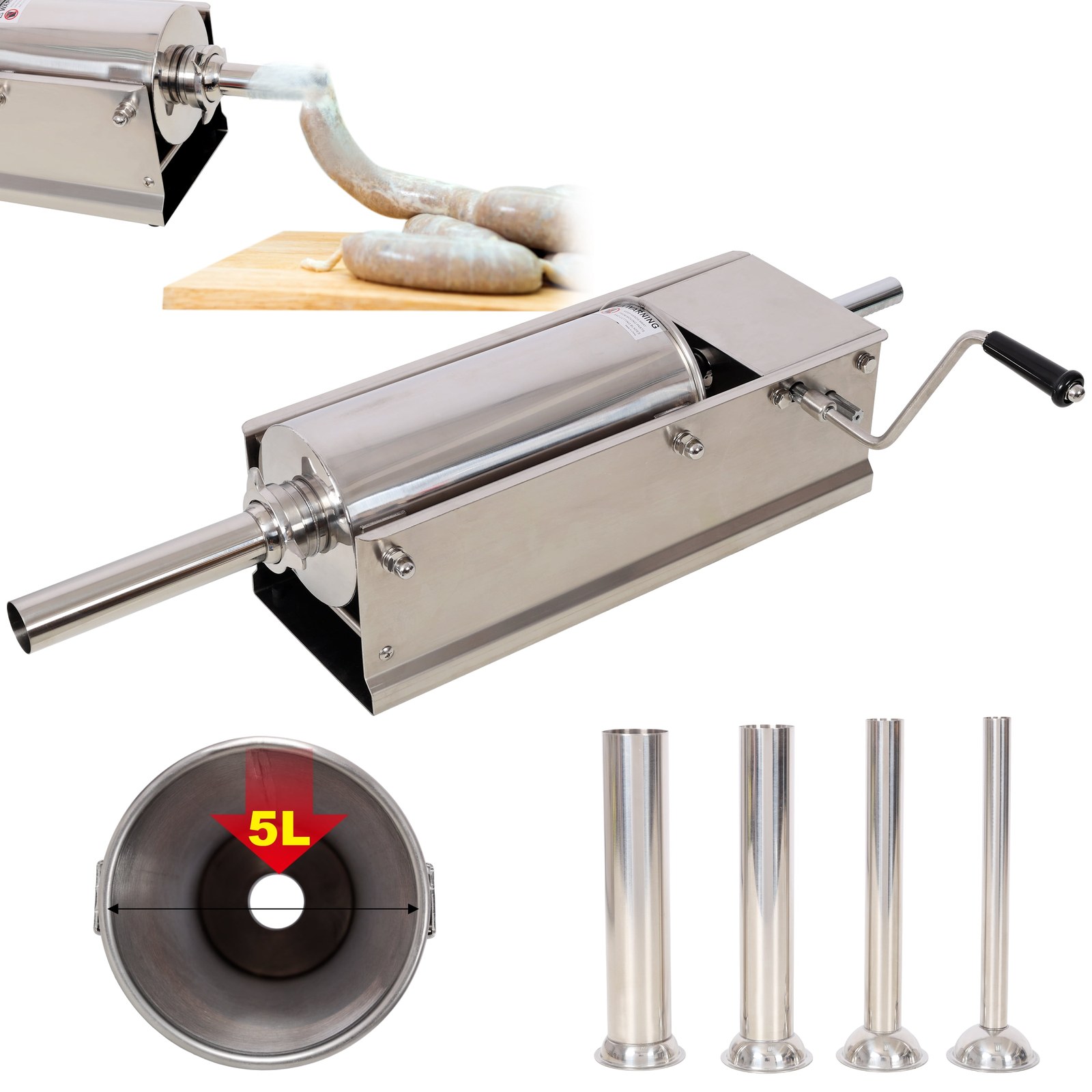 livinest 5l horizontal manual sausage stuffer stainless steel with 4 filling nozzles 096703 01.jpg