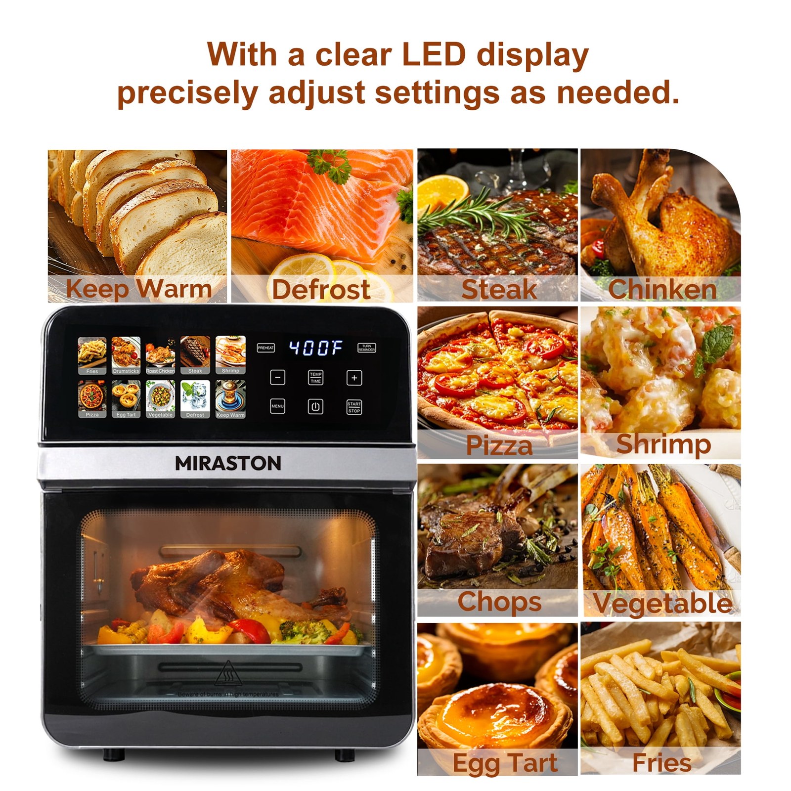 miraston 10qt stainless steel air fryer toaster oven with 8 smart presets auto preheat and flip reminder f355f0 01.jpg