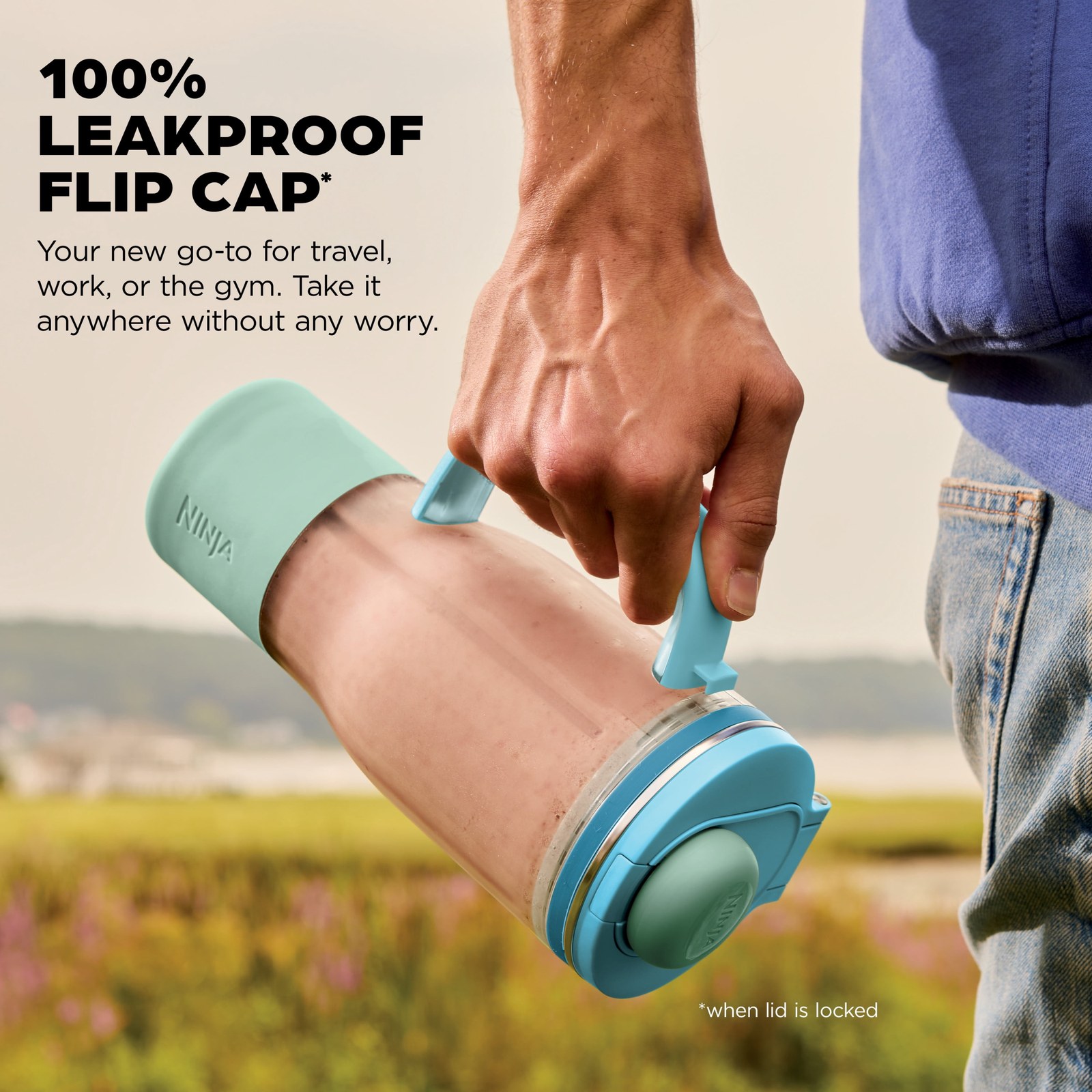 ninja blendboss tumbler blender with 26 oz travel tumbler in blue raspberry 782618 01.jpg