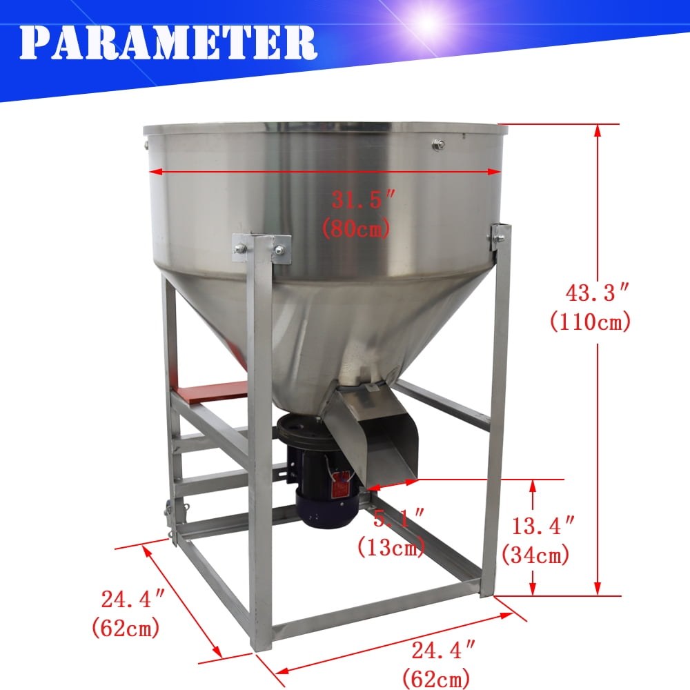preasion stainless steel dry powder mixer 150kg 330lbs for food plastic granules and feed 3adfa7 01.jpg