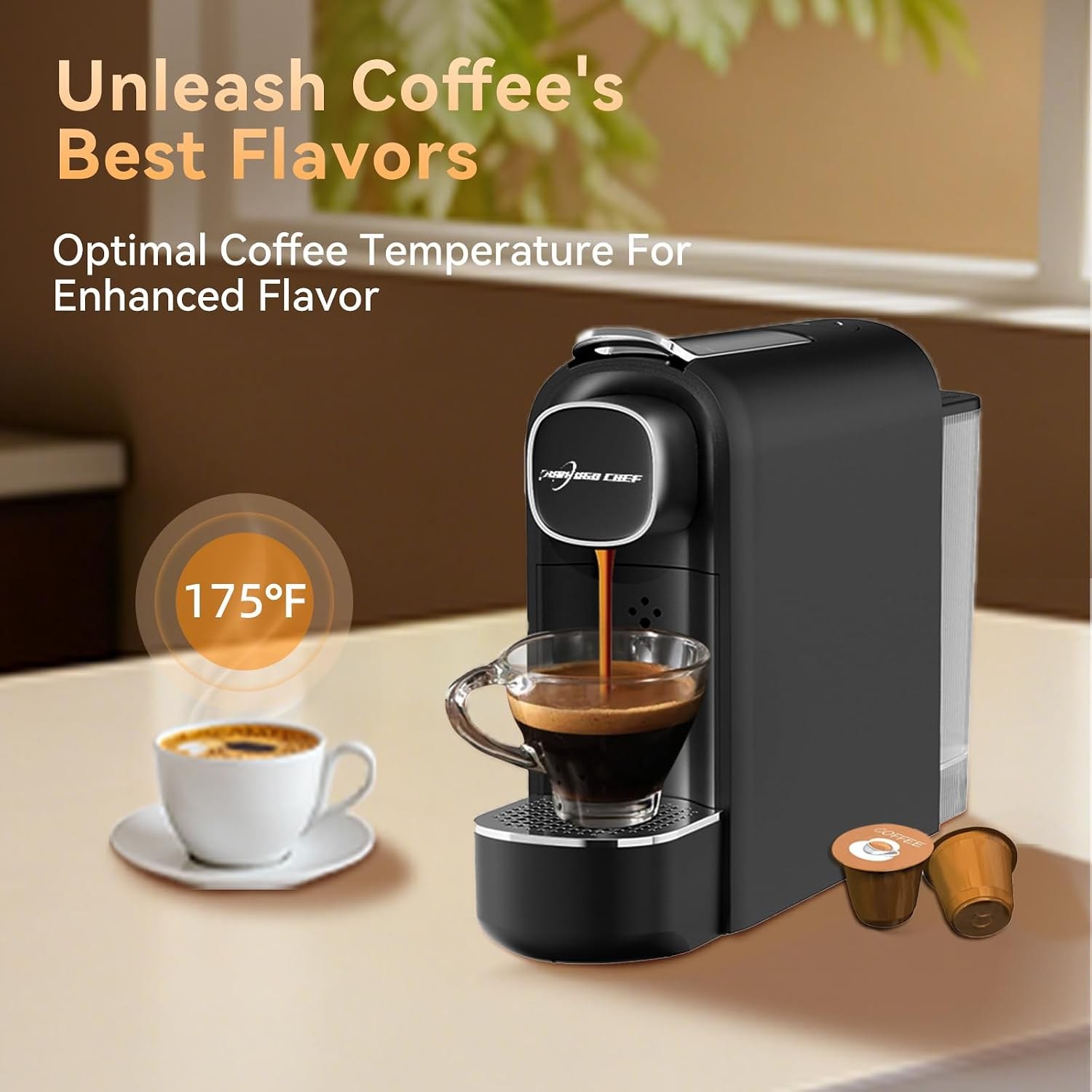 purhugo chef mini single serve espresso capsule machine with 20 29oz removable tank black 47992a 01.jpg