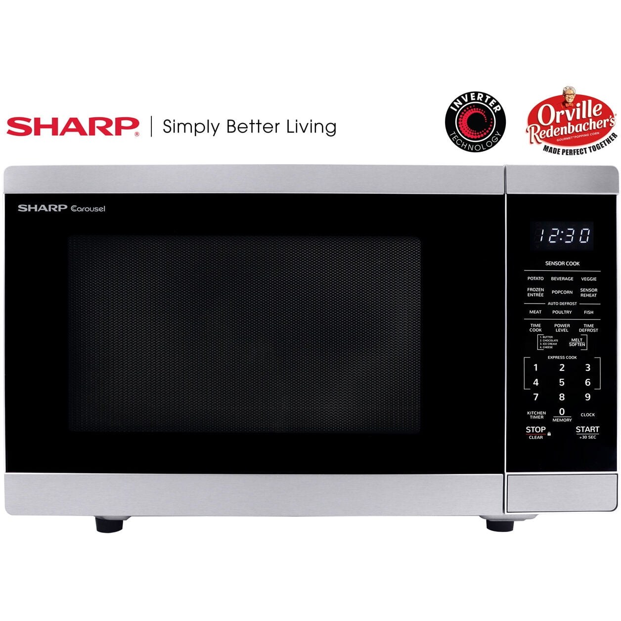 sharp 1 4 cu ft countertop microwave oven orville redenbacher s certified zsmc1464ks d098ef 00.jpg