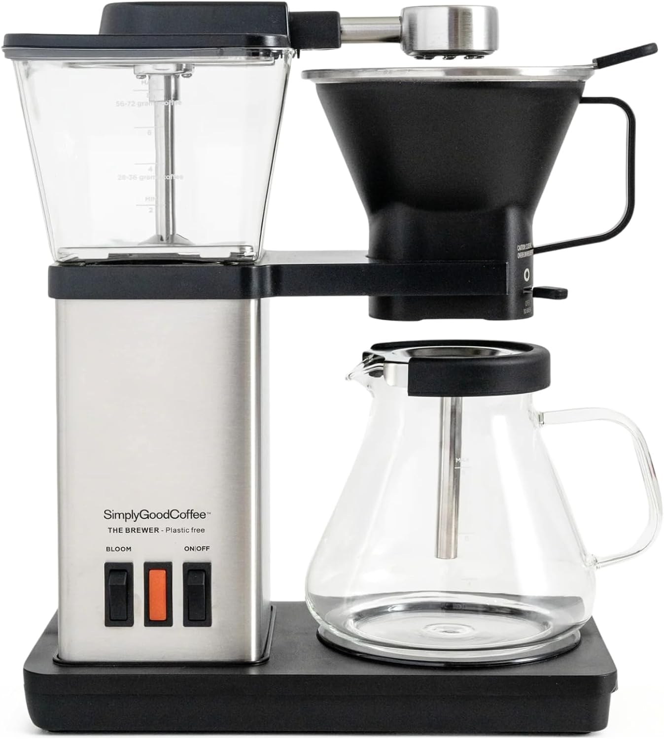 simply good coffee the brewer 8 cup plastic free automatic drip pour over coffee maker gold cup standard black 3148e5 00.jpg