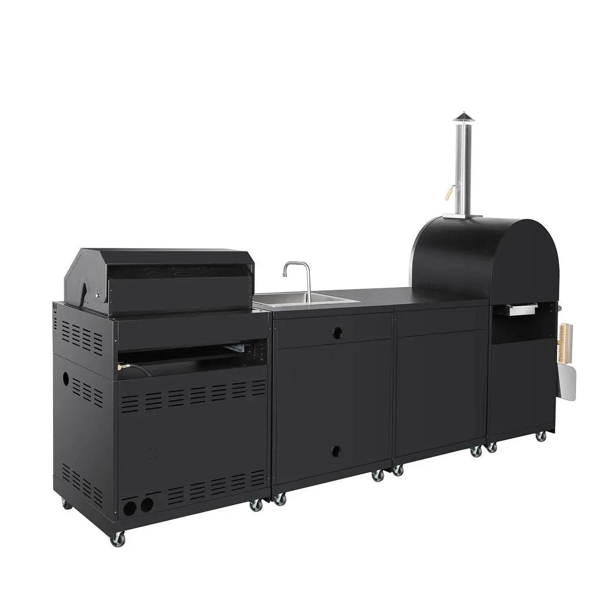 tmg industrial tmg lks11b 11 4 burner outdoor kitchen island black 48000 btus built in pizza oven with 3 4 cordierite 5f2651 01.jpg