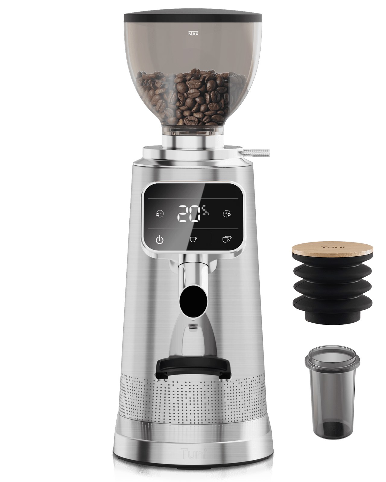 tuni g3 electric espresso coffee grinder 64mm flat burr 100 grind settings touchscreen anti static tech stainless steel cee4f0 00.jpg