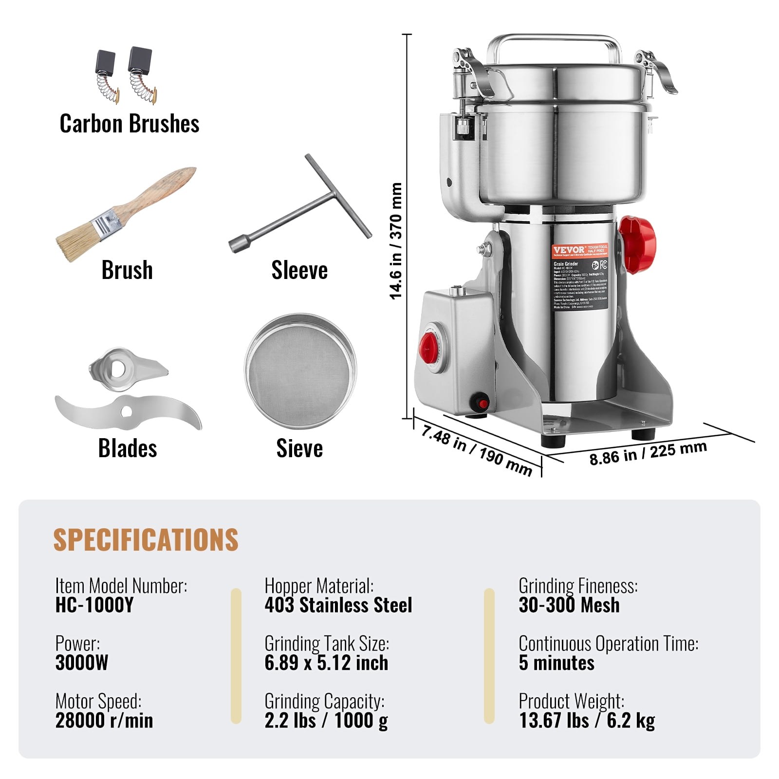vevor 3000w electric grain mill grinder 1000g swing type stainless steel spice pulverizer be254a 03.jpg vevor 3000w electric grain mill grinder 1000g swing type stainless steel spice pulverizer be254a 03.jpg